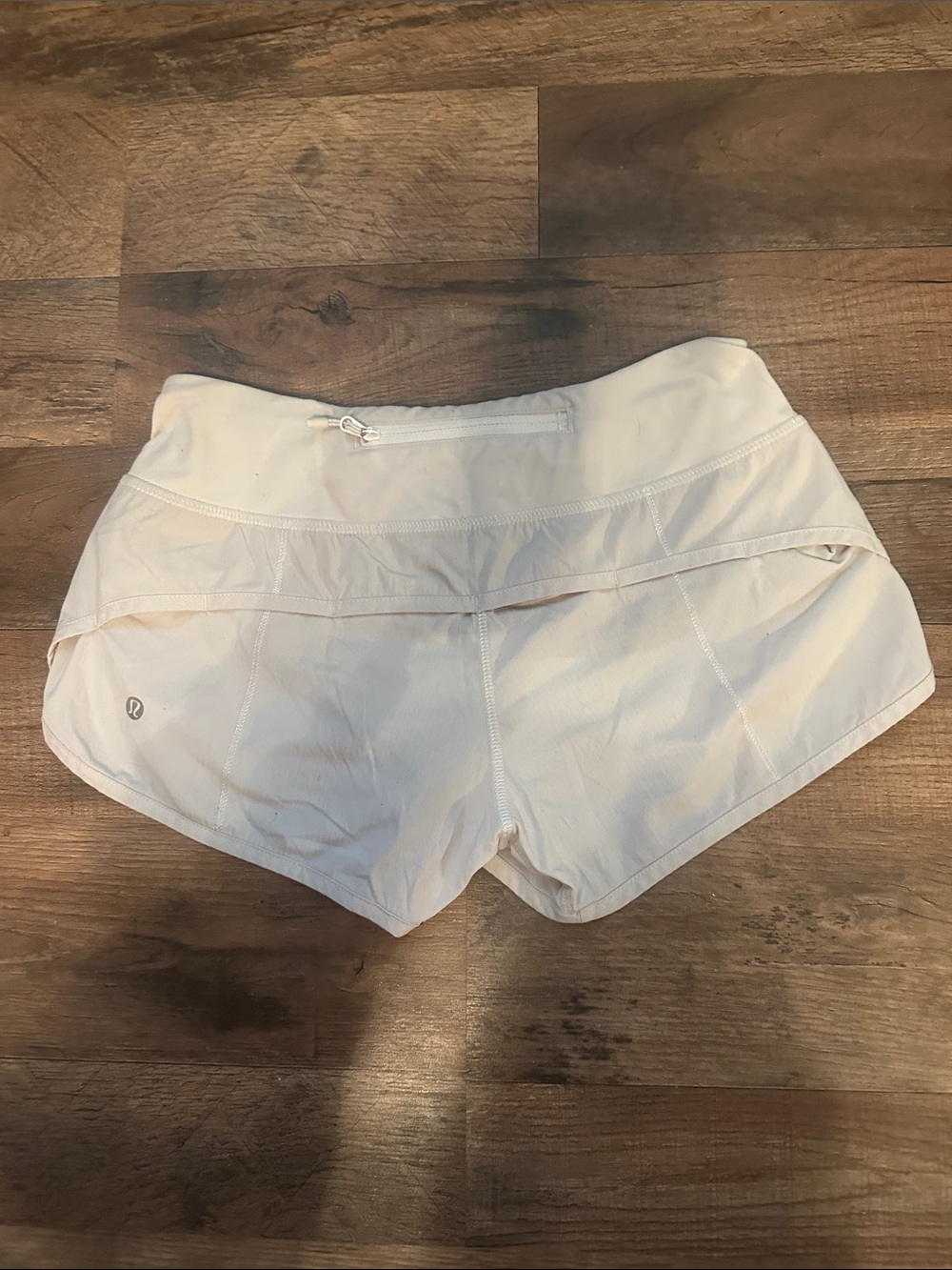 white lulu shorts 2 inch - Picture 2 of 2
